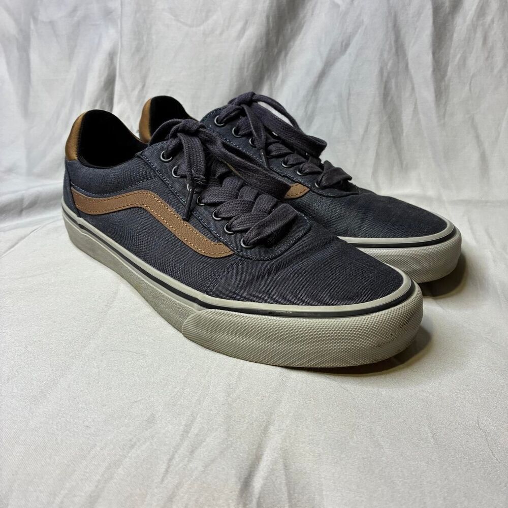 Vans Ward Deluxe Comfort Sneakers Men’s Size 10 Navy Blue Brown Low Top Shoes